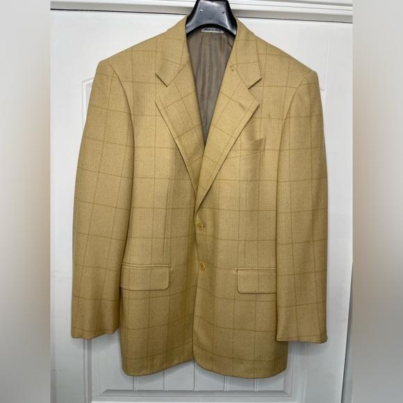 PAL ZILERI Gruppo Forall Trofeo Wool Tan Plaid Blazer - Picture 1 of 15